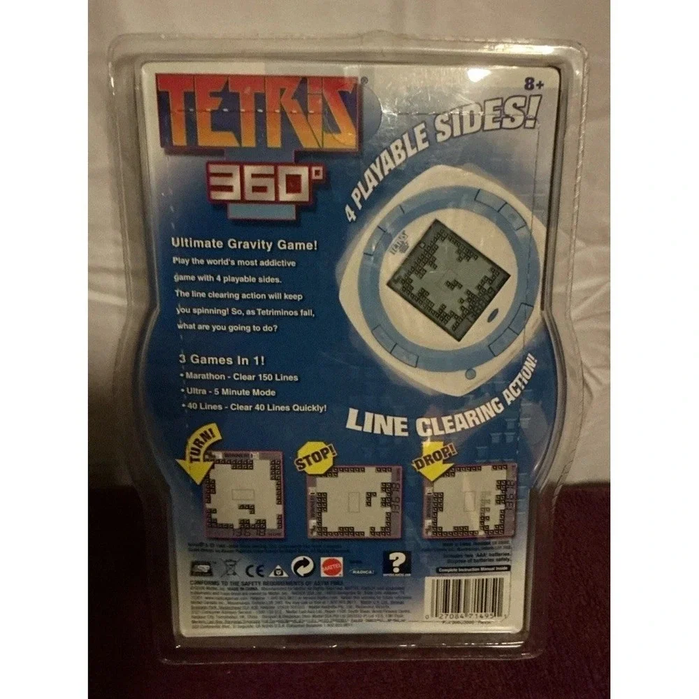 TETRIS 360° Electronic Handheld Game Radica Mattel 2008